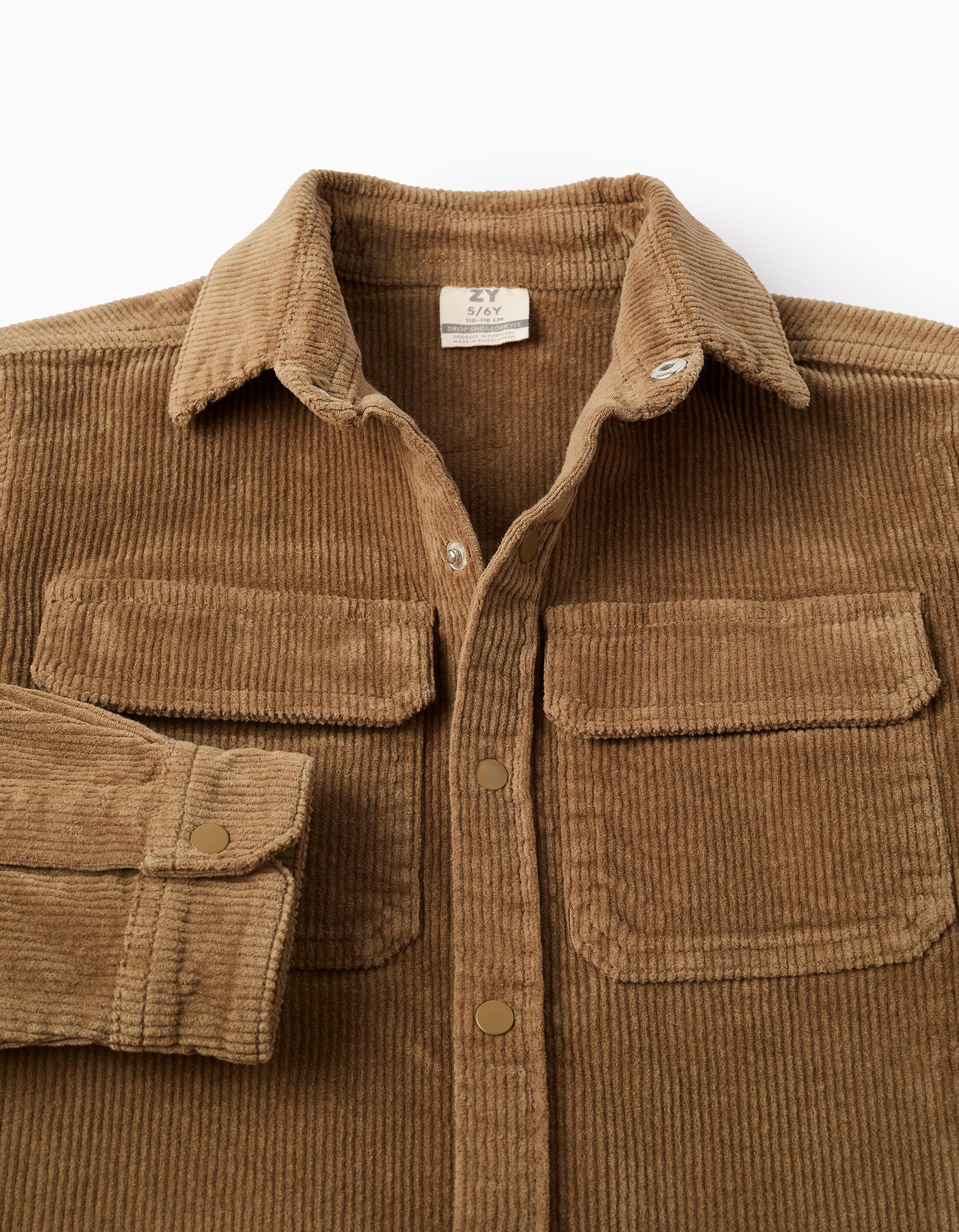 Corduroy Overshirt for Boys, Camel