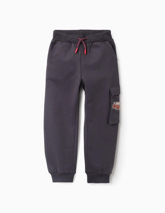 Pantalón de Chándal Perchado para Niño 'Spiderman', Gris Oscuro
