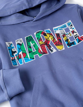Sudadera Perchada con Capucha para Niño 'Marvel', Azul