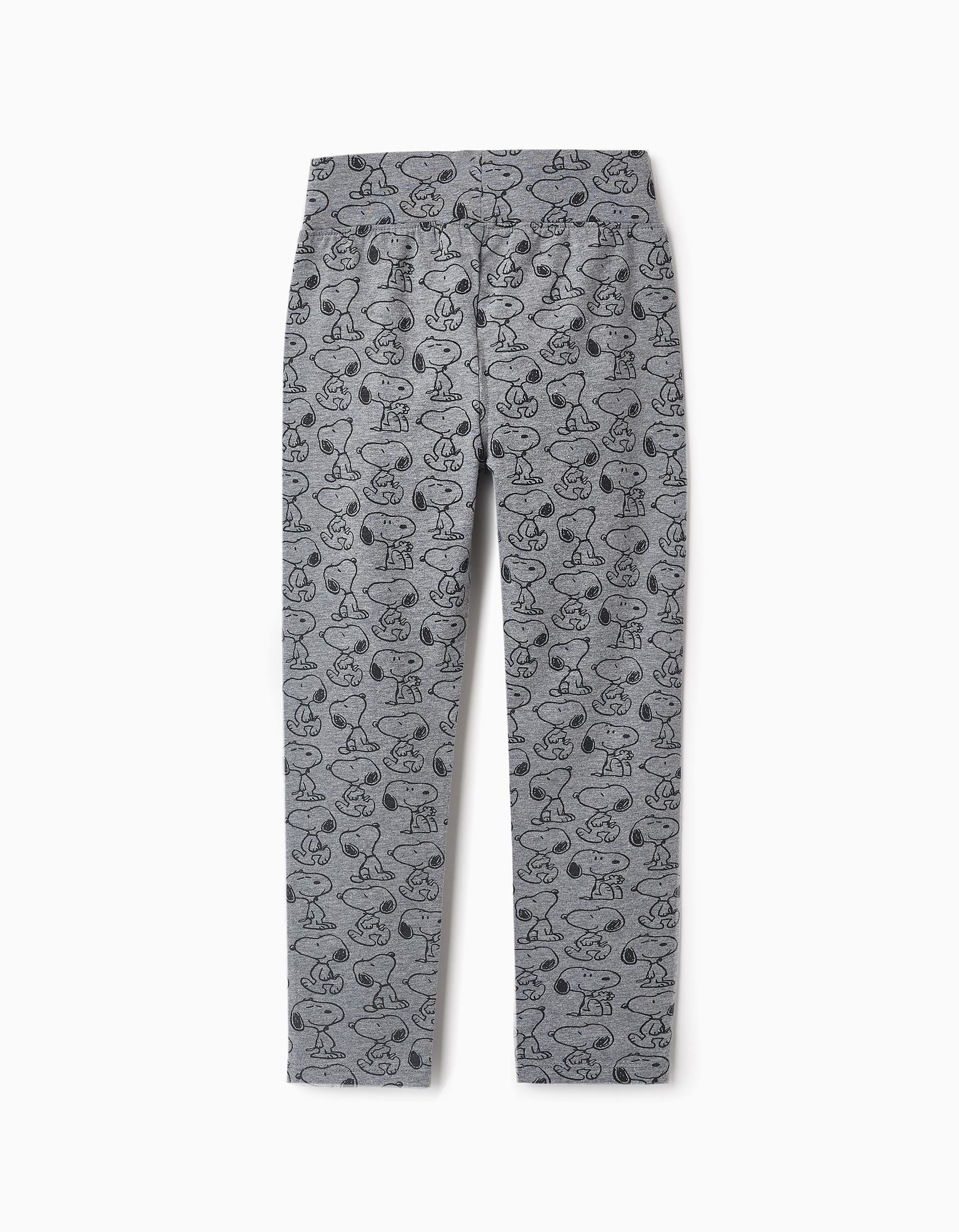 Leggings for Girls 'Snoopy', Grey