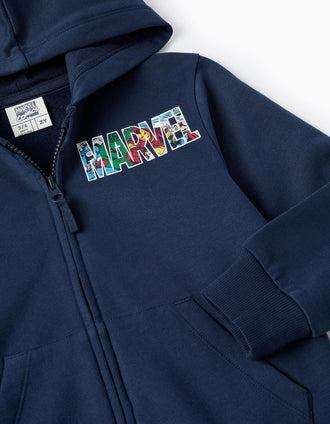 Brushed Cotton Jacket for Boys 'Avengers', Dark Blue