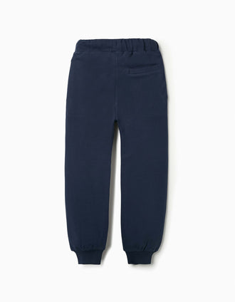Pantalon de Sport Gratté pour Garçon 'Captain America', Bleu Foncé