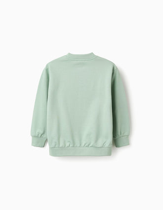 Sweat de Algodão para Menina 'Snoopy', Verde