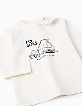 Conjunto de 3 Peças para Bebé Menino 'Ferramentas', Azul/Branco