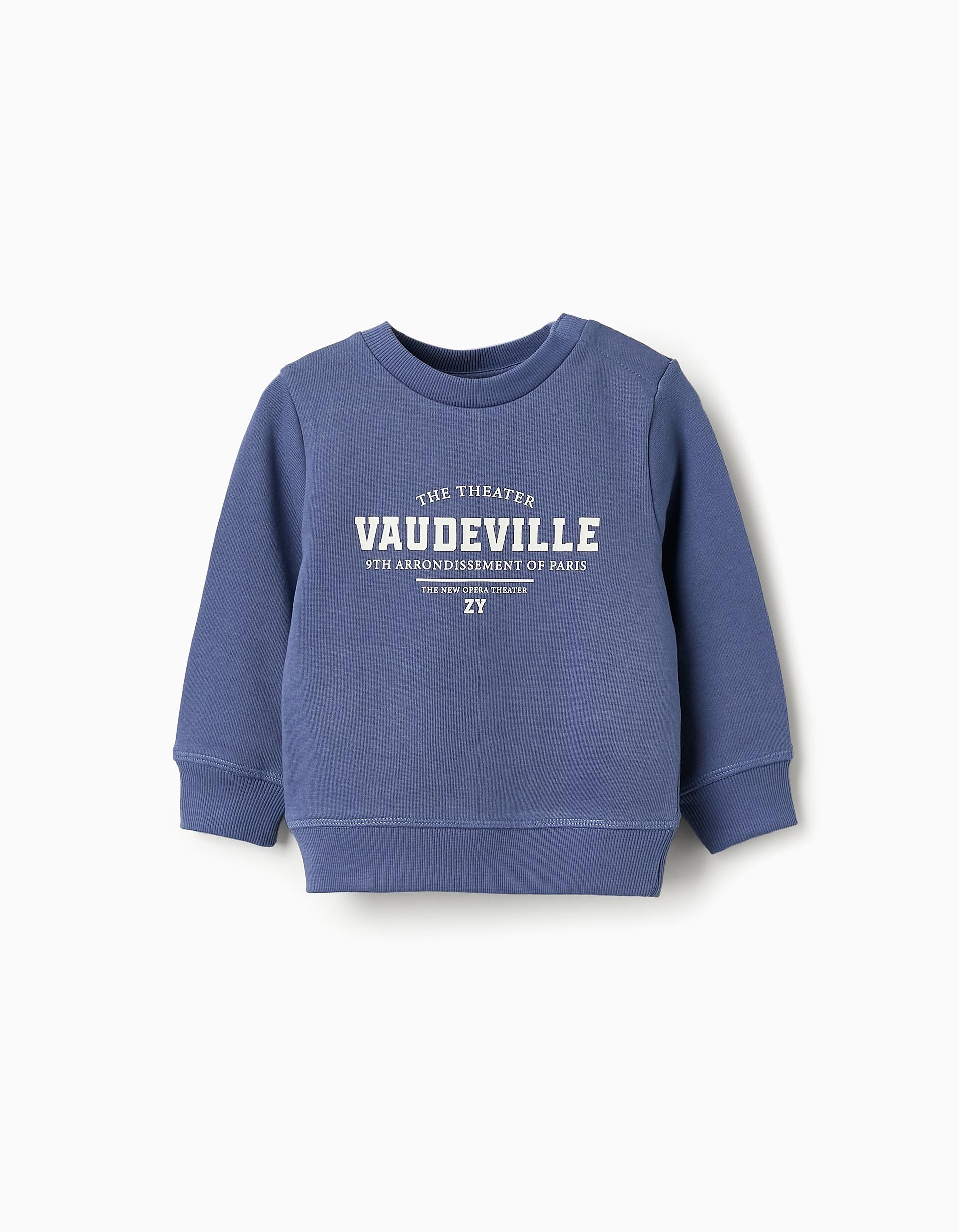 Cotton Sweatshirt for Baby Boys 'Paris', Blue