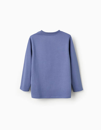 T-shirt à Manches Longues pour Garçon 'Hulk', Bleu