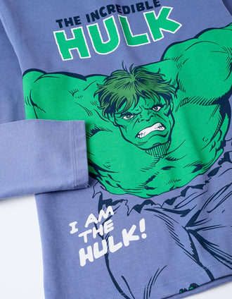 Camiseta de Manga Larga para Niño 'Hulk', Azul