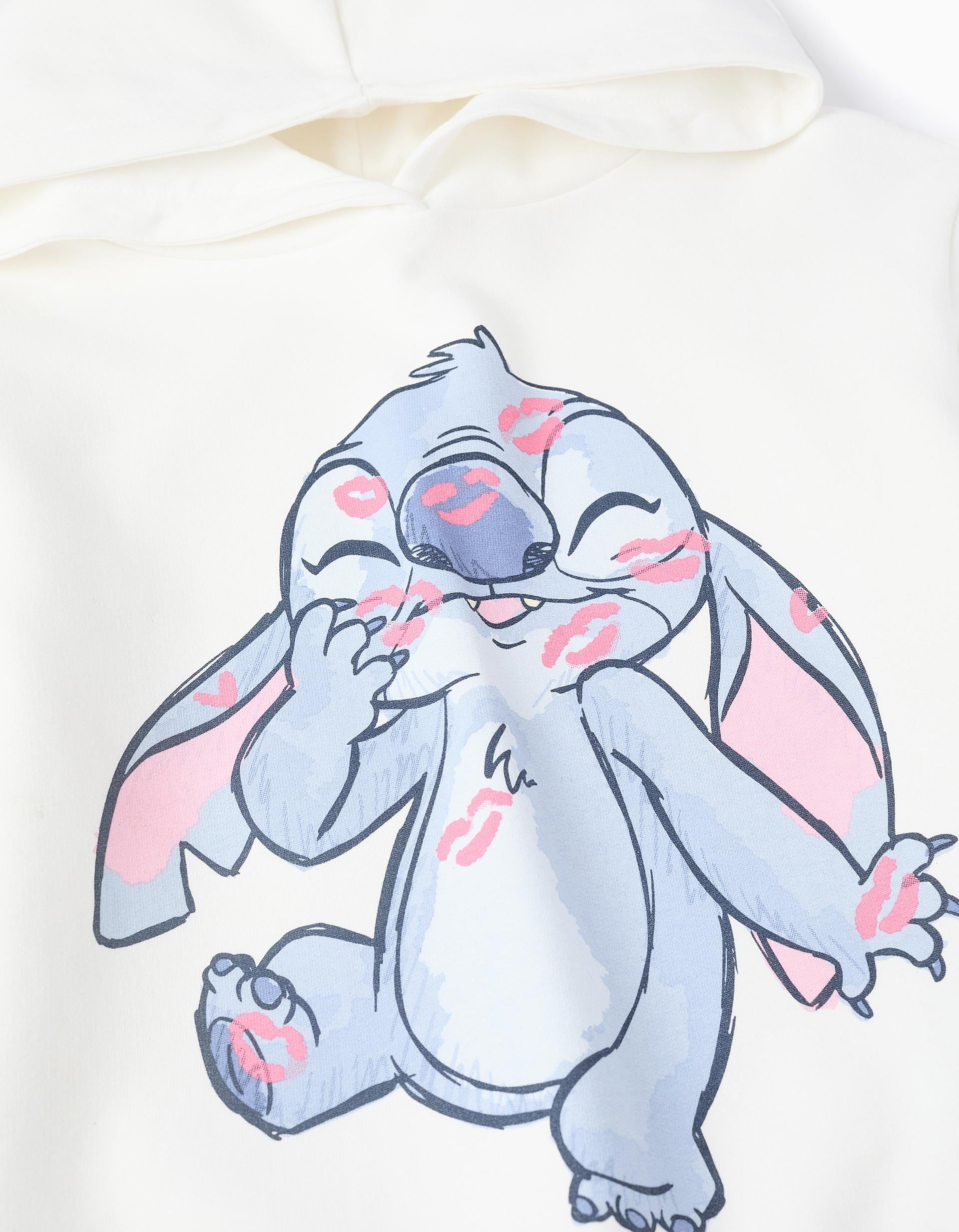 Hooded Sweatshirt for Girls 'Stitch', White