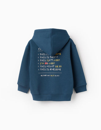 Chaqueta con Capucha Perchada para Niño 'Art', Turquesa