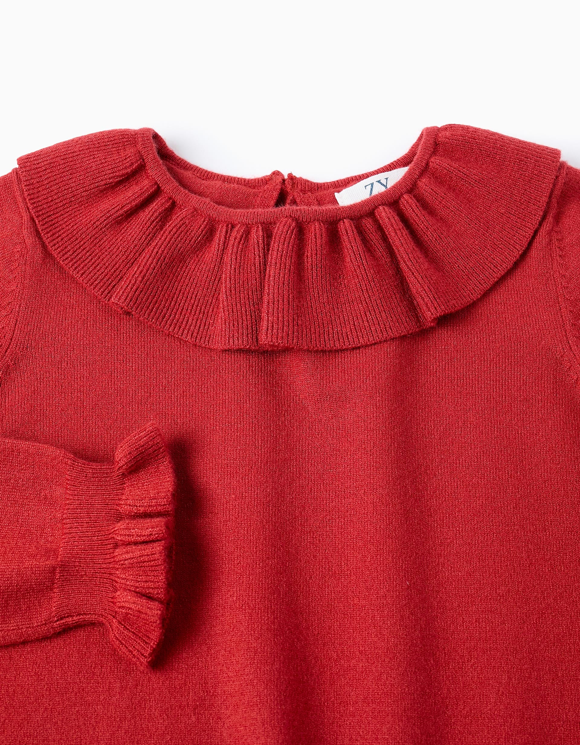 Knit Jumper with Ruffles for Girls, Red