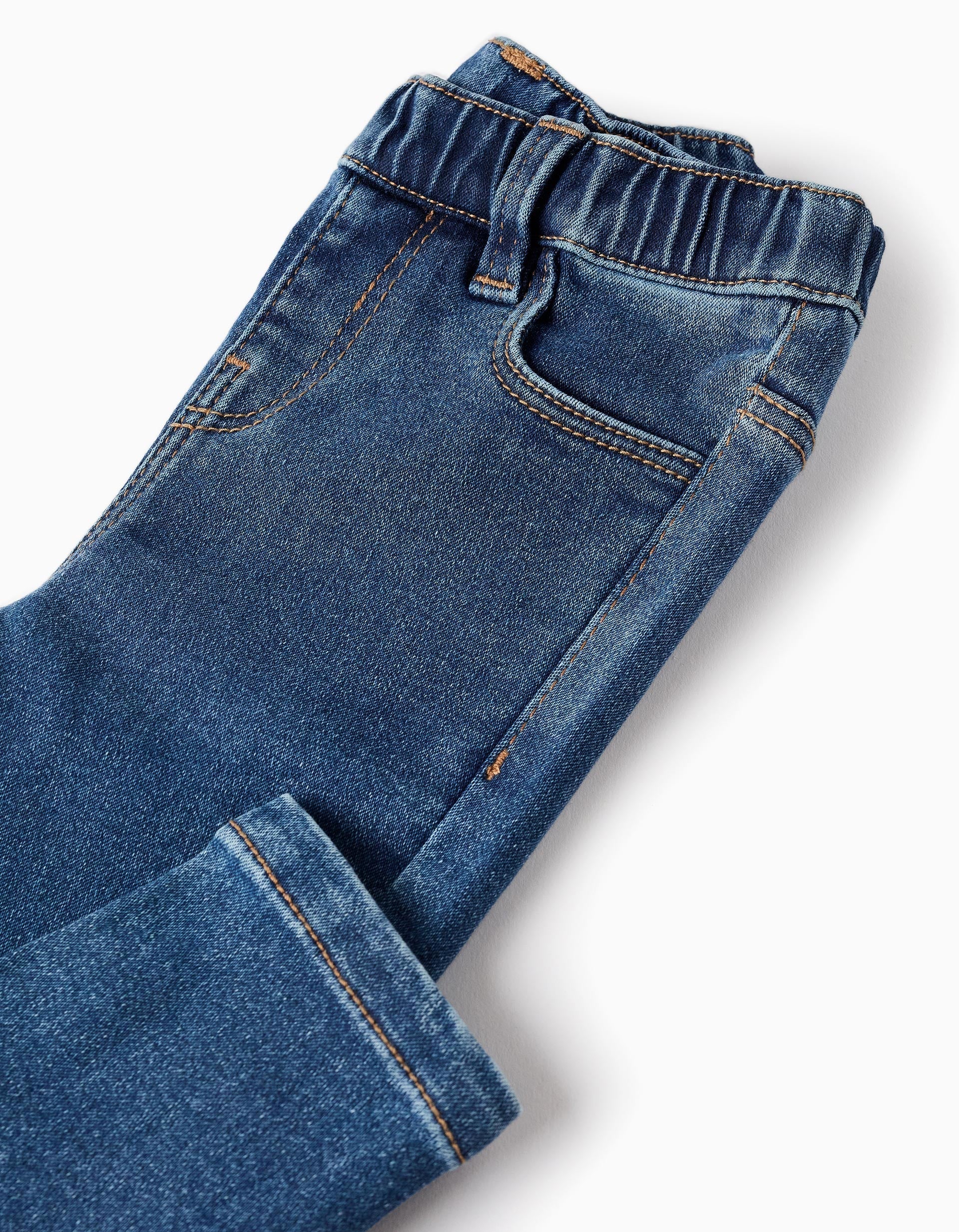 Denim Trousers for Baby Girls, Blue