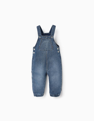 Salopette en Denim pour Bébé Garçon, Bleu