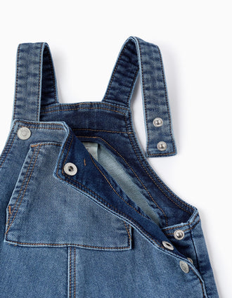 Salopette en Denim pour Bébé Garçon, Bleu