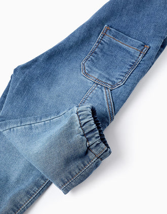 Salopette en Denim pour Bébé Garçon, Bleu