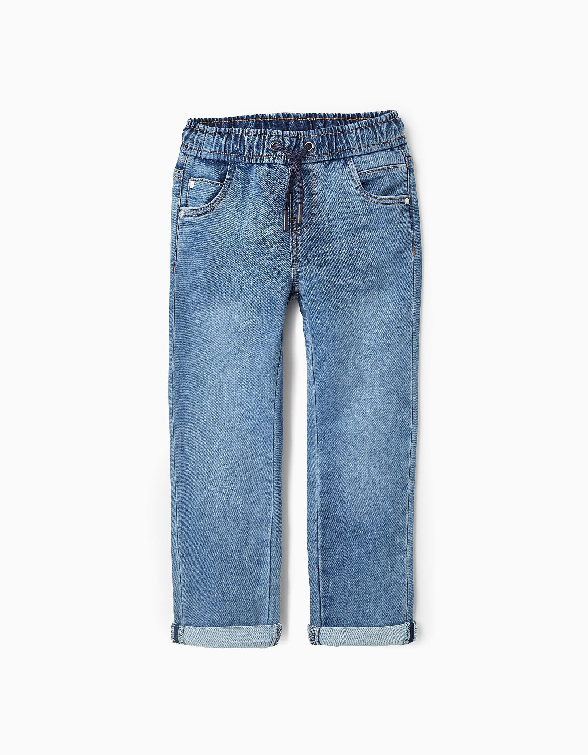 Sporty Denim Trousers for Boys, Blue