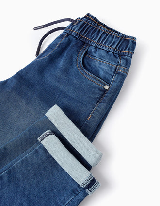 Pantalon de Jogging en Jean pour Garçon, Bleu foncé