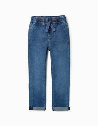 Pantalón Vaquero Jogger para Niño 'Slim Fit', Azul