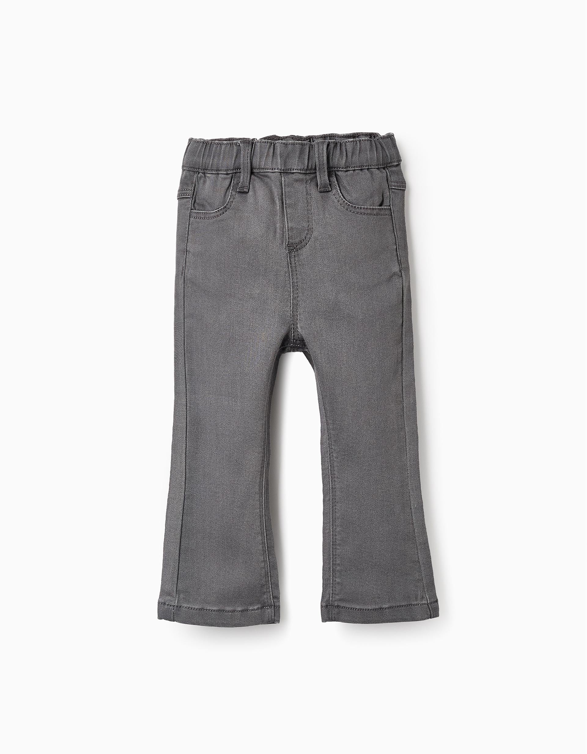 Denim Trousers for Baby Girls 'Flare', Grey