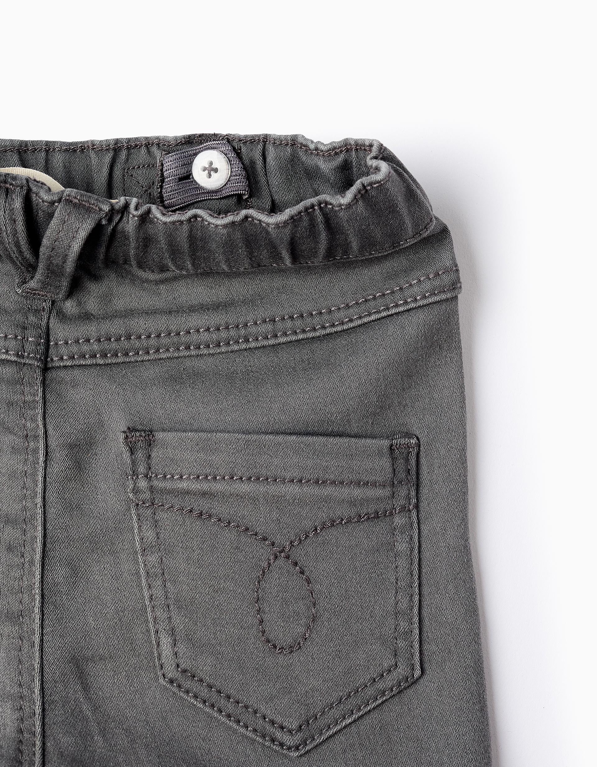 Denim Trousers for Baby Girls 'Flare', Grey