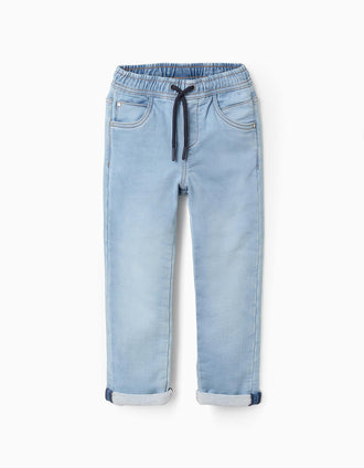 Pantalon de Jogpant en Jean pour Garçon 'Slim', Bleu Clair