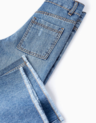 Calças de Ganga para Menina 'Wide Leg', Azul