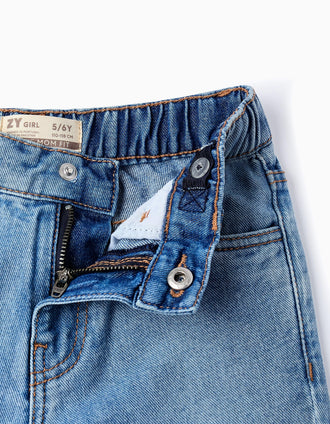 Pantalón Vaquero para Niña 'Mom Fit', Azul