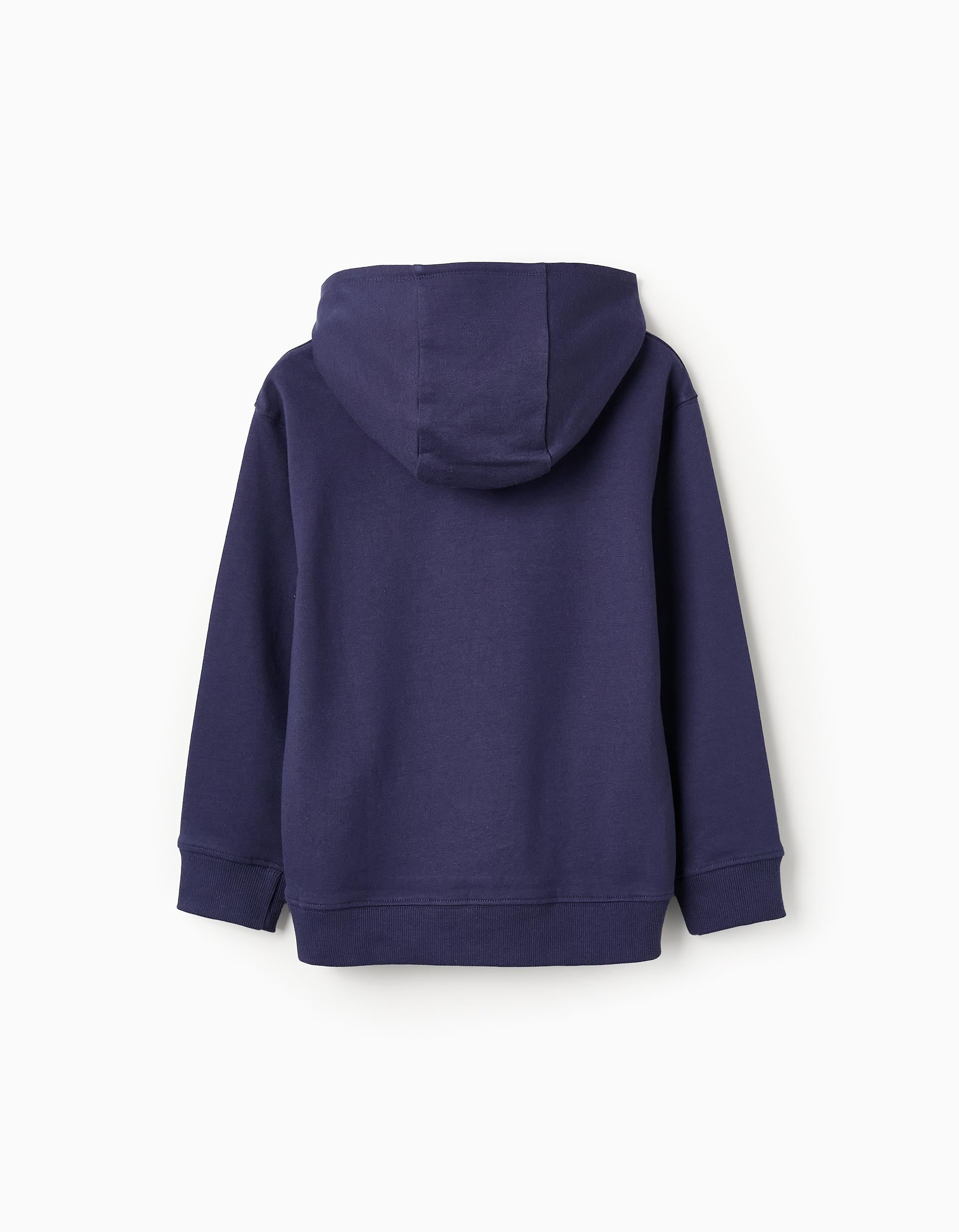 Cotton Hooded Sweatshirt for Boys 'Sonic', Dark Blue