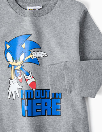 Sweat pour Garçon 'Sonic', Gris