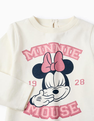 Camiseta de Manga Larga para Bebé Niña 'Minnie', Blanco