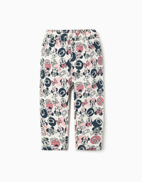 Pantalones de Chándal 100% Algodón Minnie Cómodos Rosa y Blanco