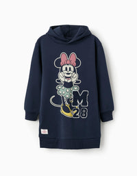 Robe-Sweat avec Capuche pour Fille 'Minnie', Bleu Foncé