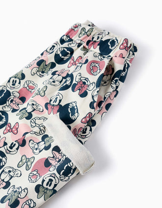 Pantalones con Estampado para Niña 'Minnie', Blanco/Rosa