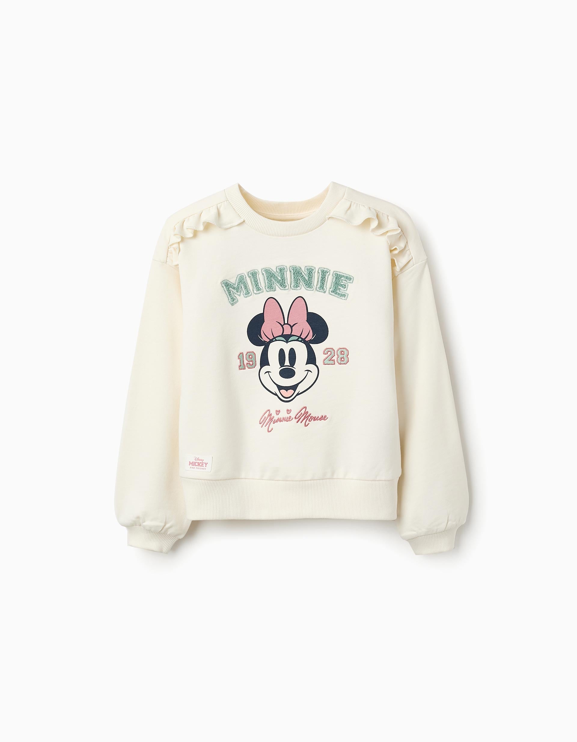 Cotton Sweatshirt for Girls 'Minnie', Beige