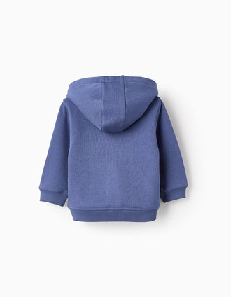 Veste Grattée avec Capuche pour Bébé Garçon 'ZY 96', Bleu