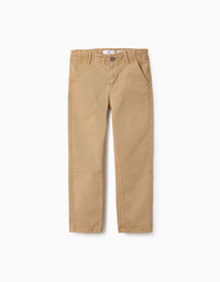 Pantalon Chino en Sergé pour Garçon 'Slim', Camel