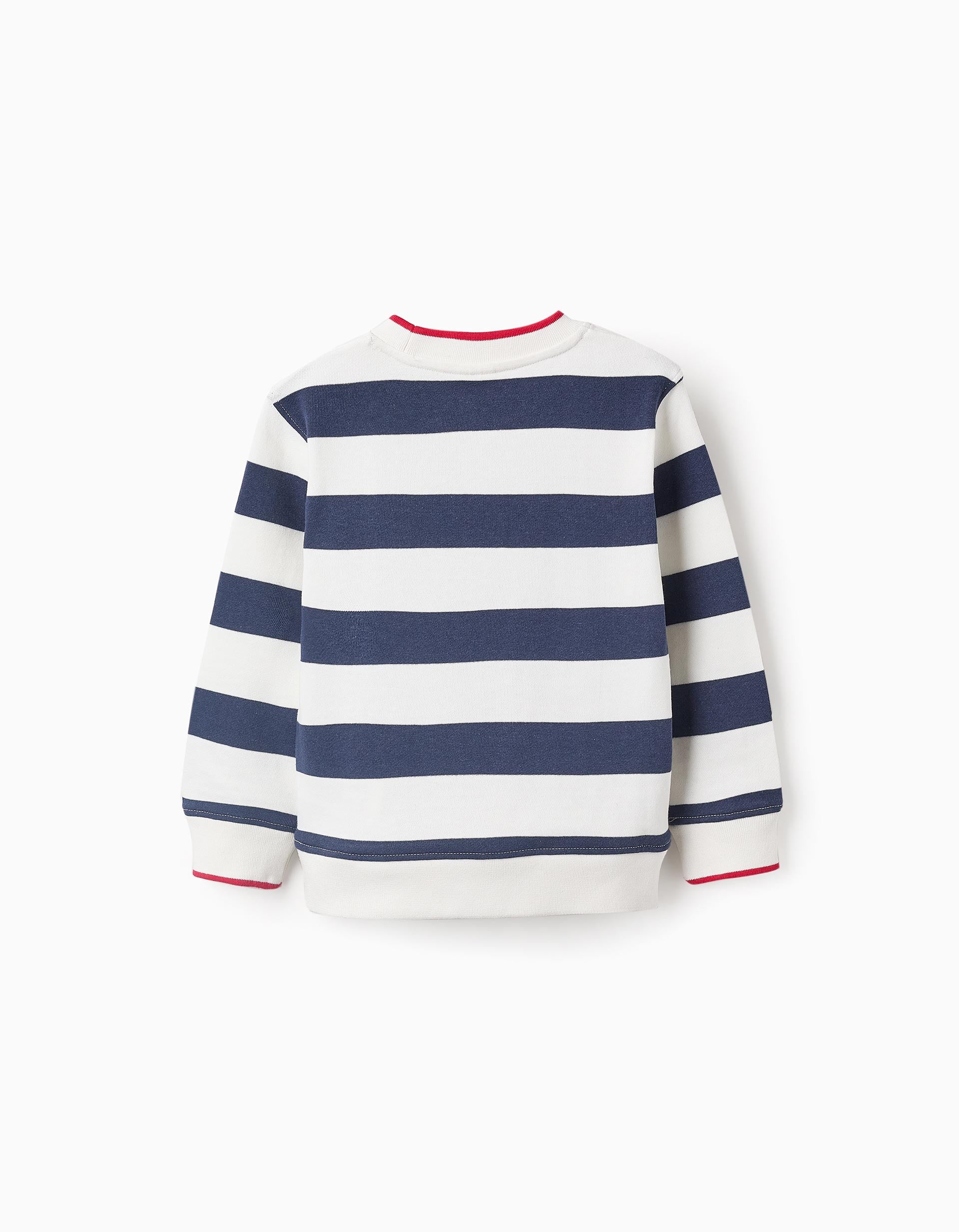 Striped Sweatshirt for boys, Blue/White