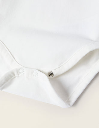 Body con Volantes y Encaje para Recién Nacida 'Petit Coeur', Blanco