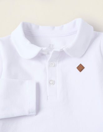 Body con Cuello Babero para Recién Nacido, Blanco