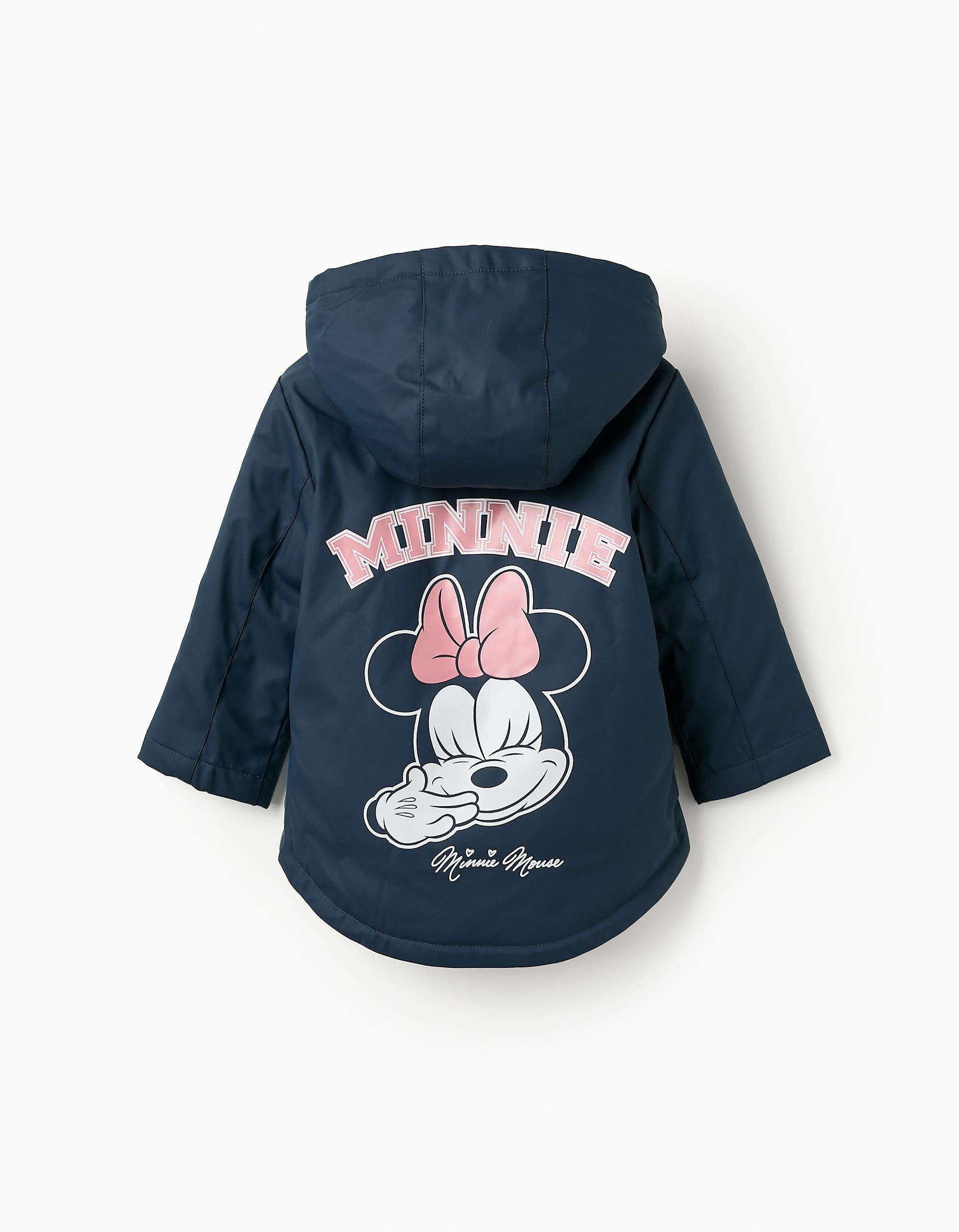 Rubber Parka for Baby Girls 'Minnie', Dark Blue/Pink