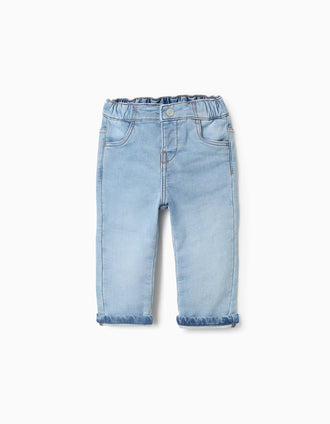 Pantalón Vaquero para Bebé Niño 'Slim', Azul Claro