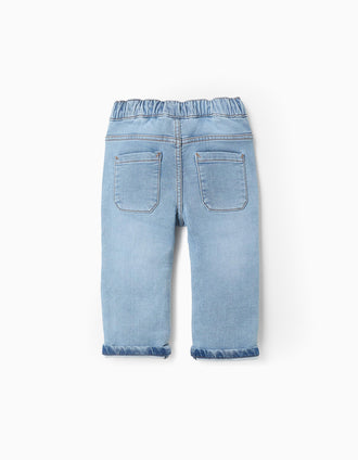 Pantalón Vaquero para Bebé Niño 'Slim', Azul Claro