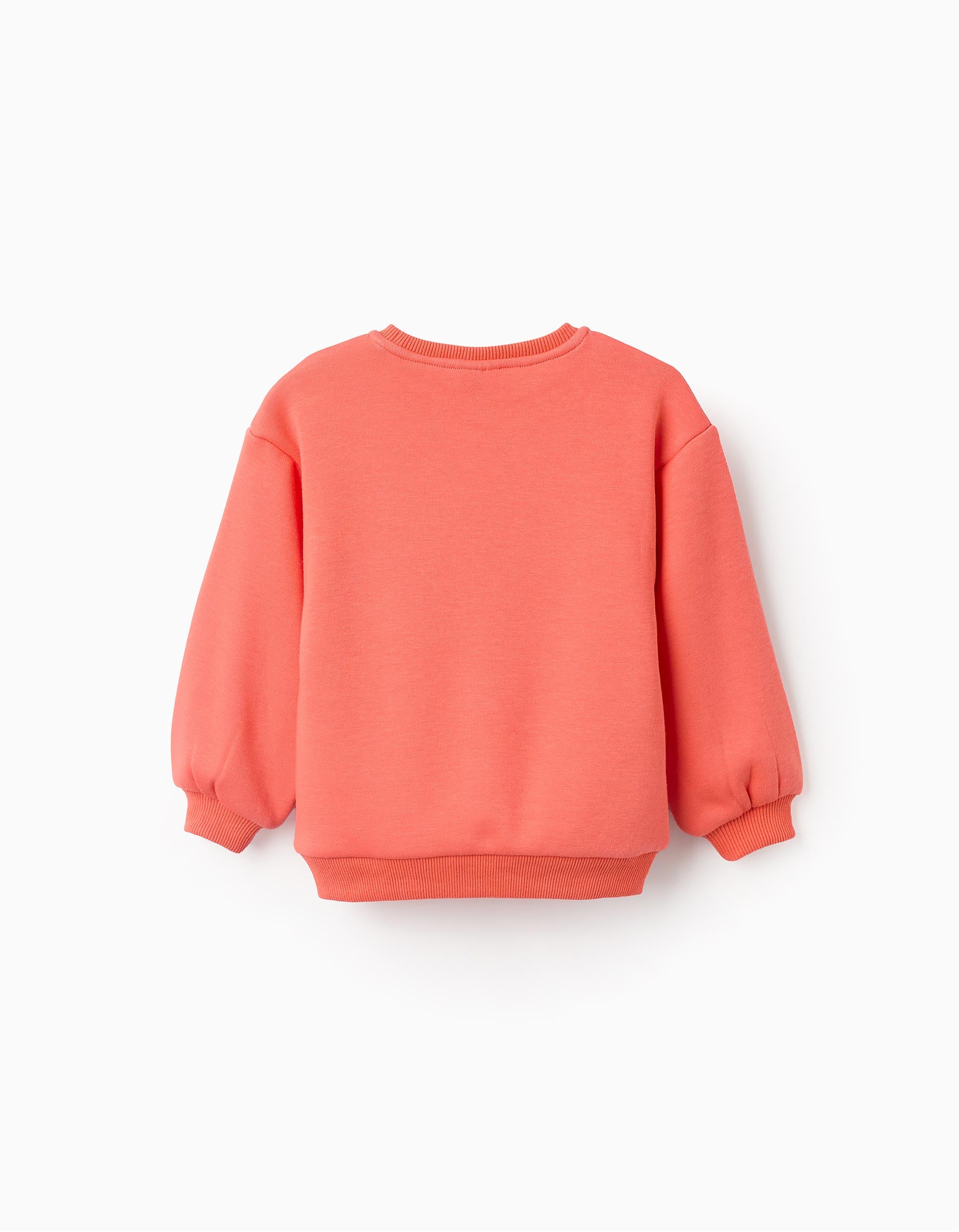 Brushed Sweatshirt for Baby Girls 'Giraffe', Orange