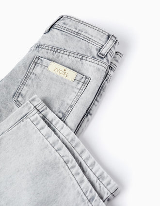 Pantalón Vaquero para Niña 'Wide Leg', Gris