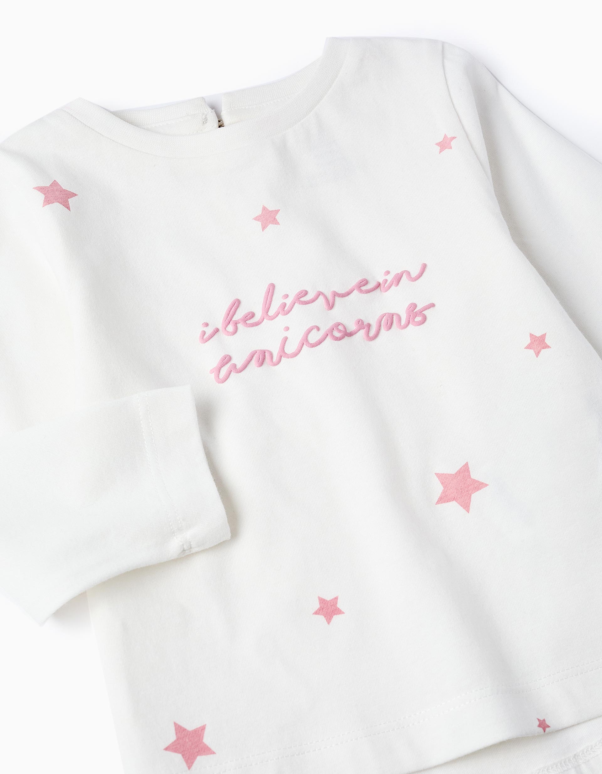 Jacket + T-shirt + Joggers for Baby Girls 'Unicorns', Pink