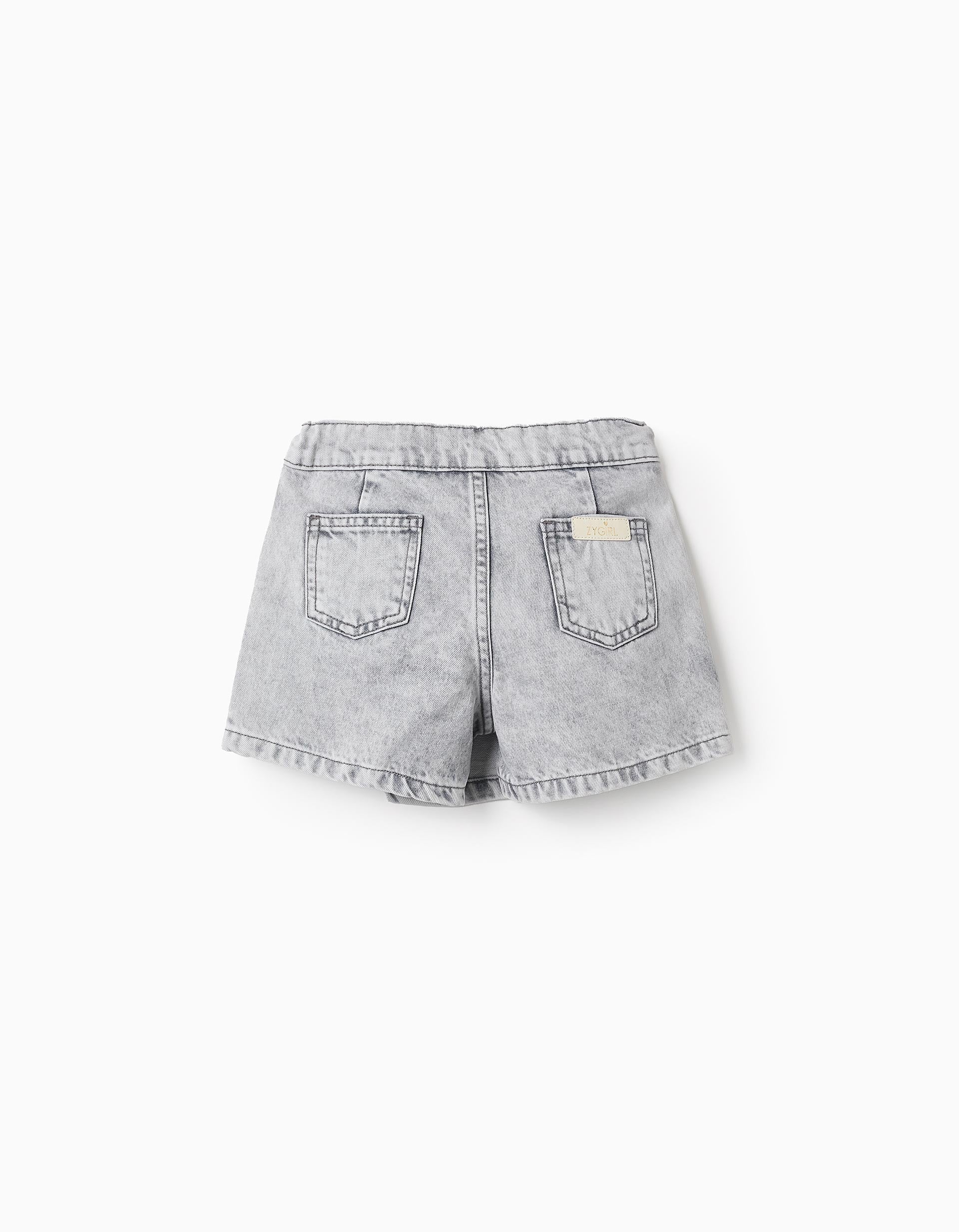 Denim Skort for Girls, Grey