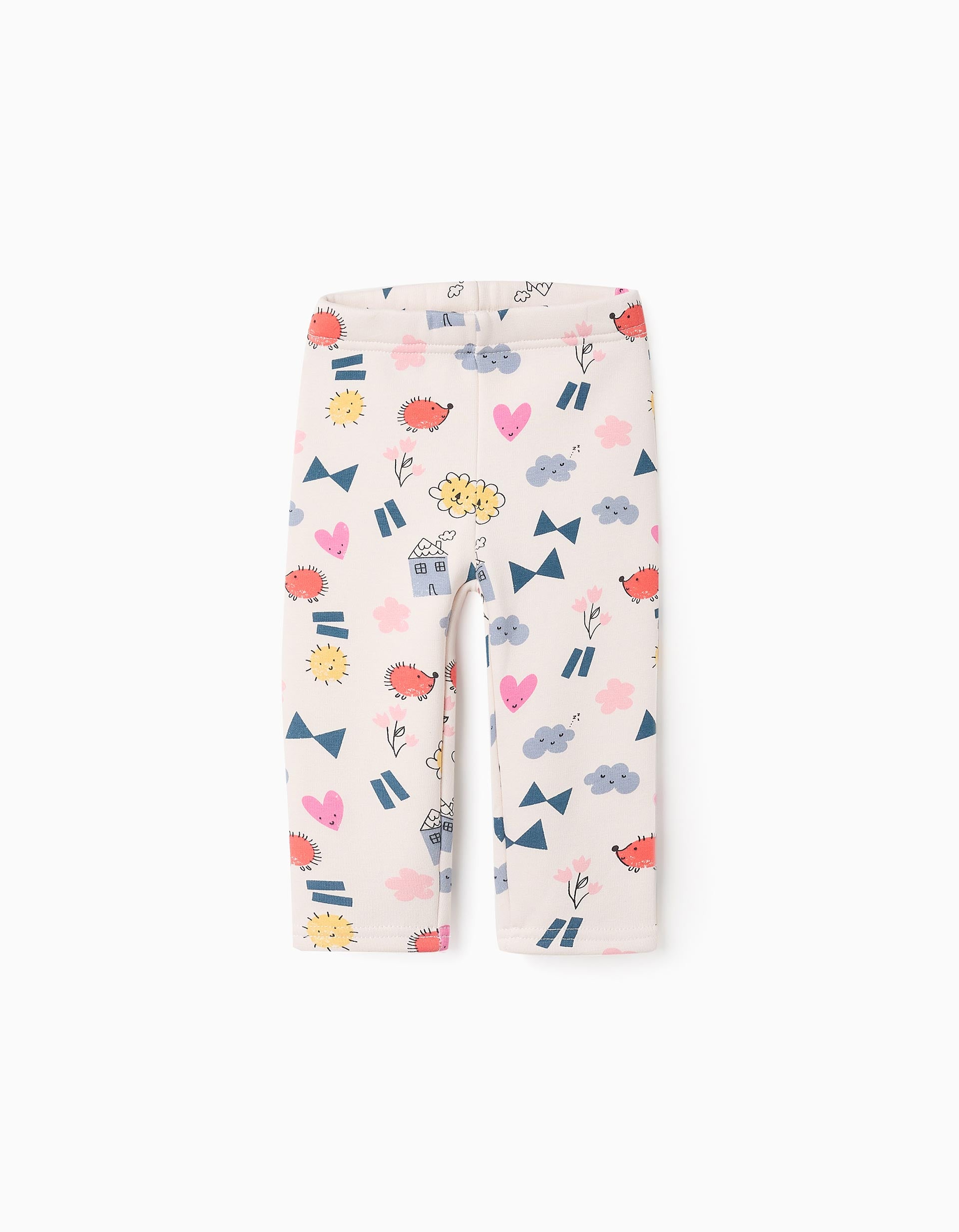 Legging Gratté pour Bébé Fille 'Smile', Beige