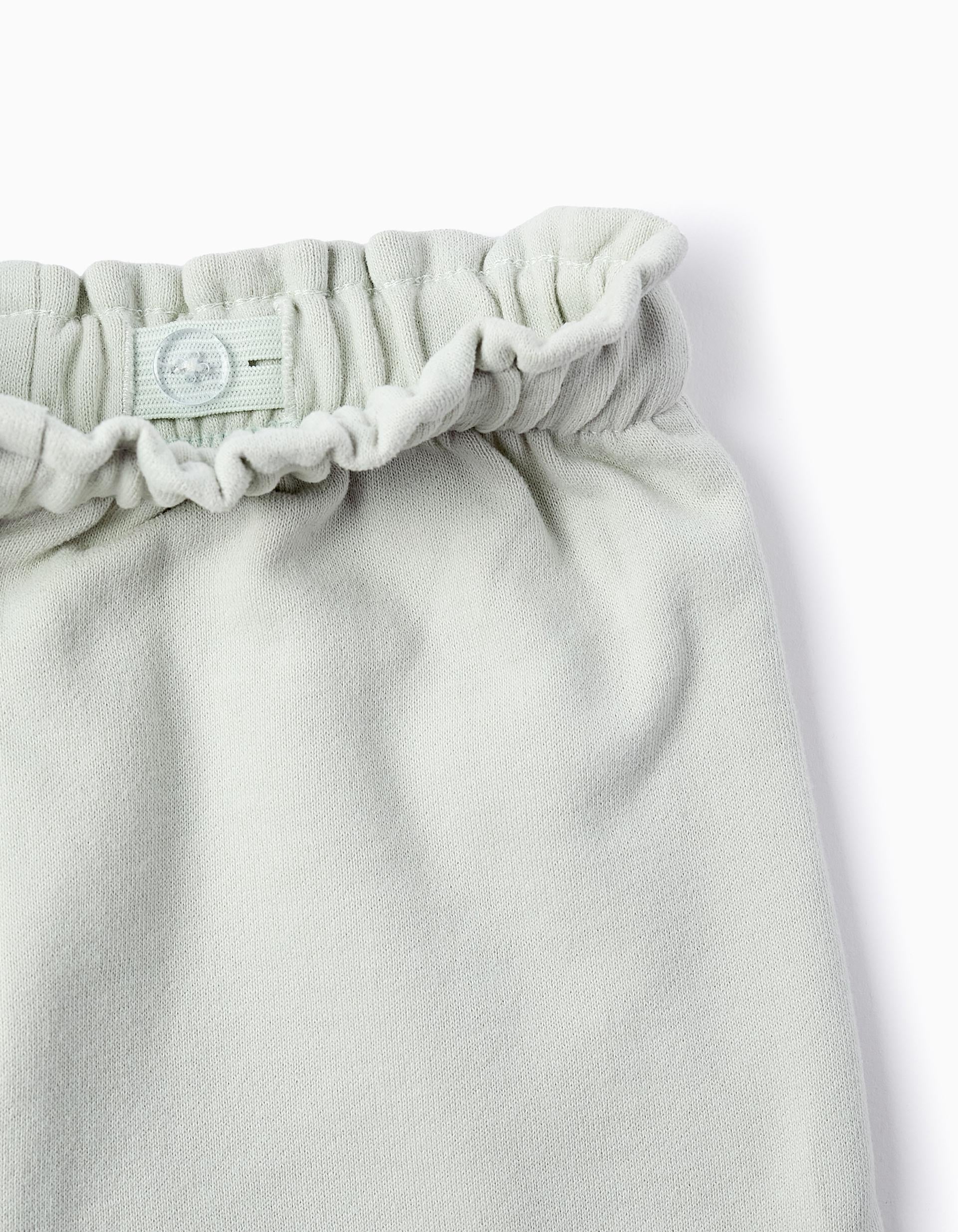 Fleece Trousers for Baby Girls, Aqua Green