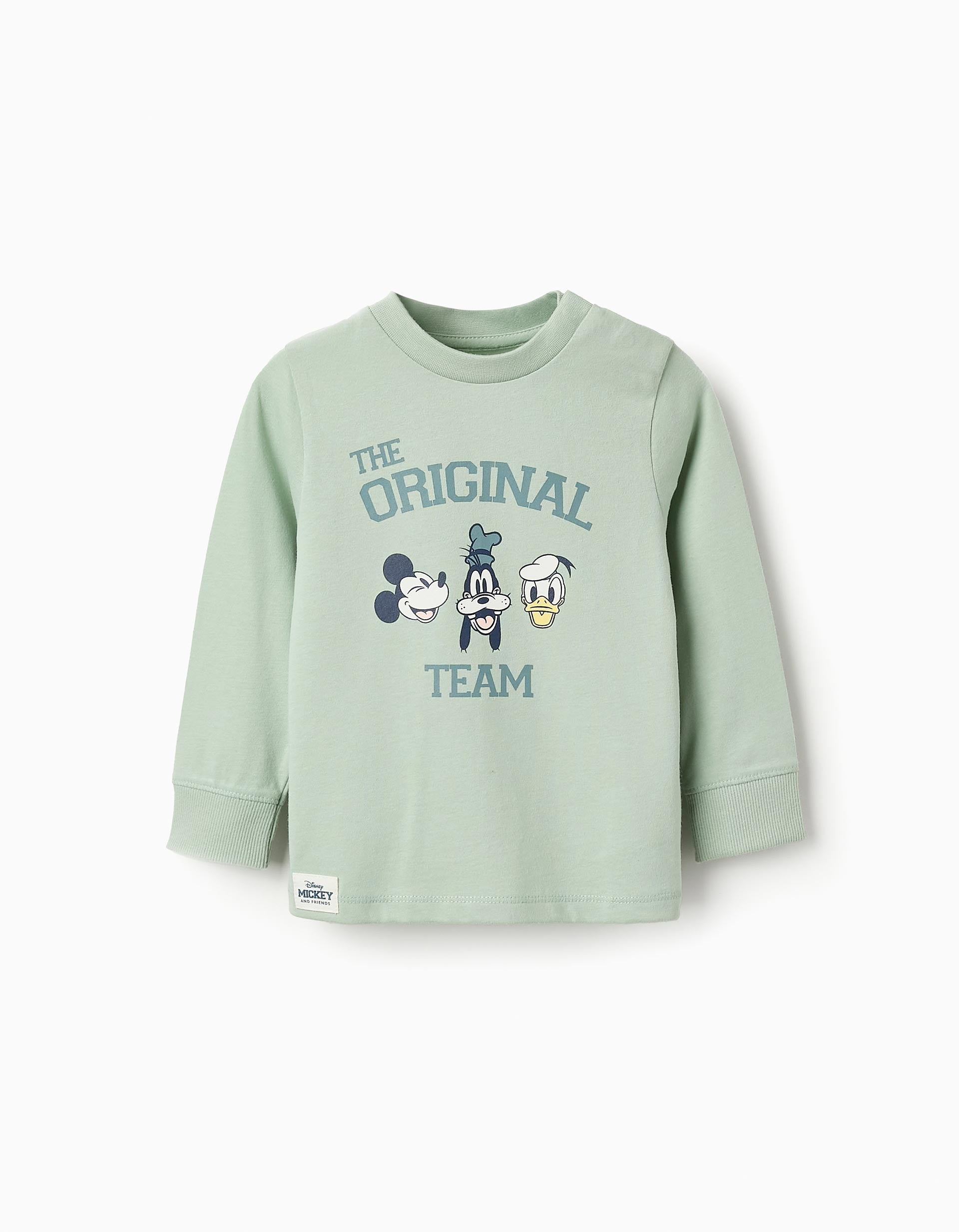 Long-sleeved T-shirt for Baby Boys 'Mickey & Friends', Green