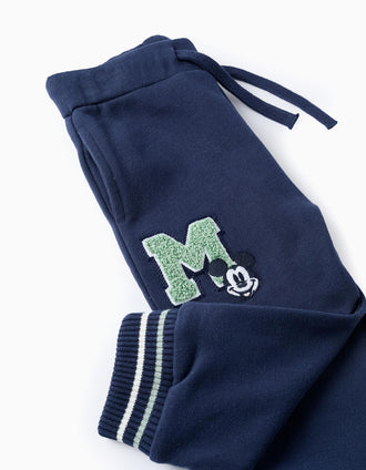 Pantalones de Algodón para Bebé Niño 'Mickey', Azul Oscuro