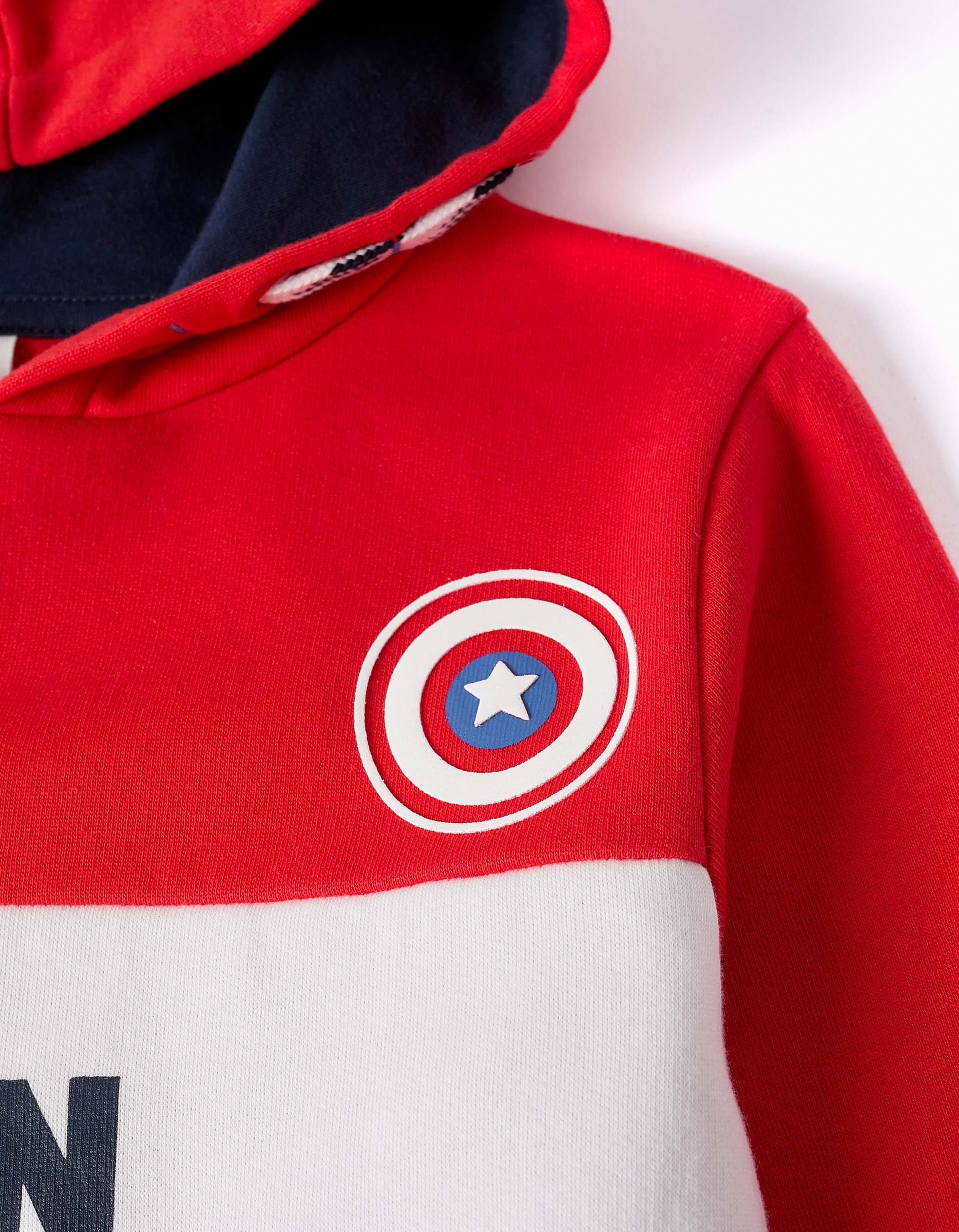 Hooded Captain America Sweatshirt for Boys, Red